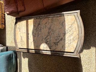 Mesa de centro mármol y madera