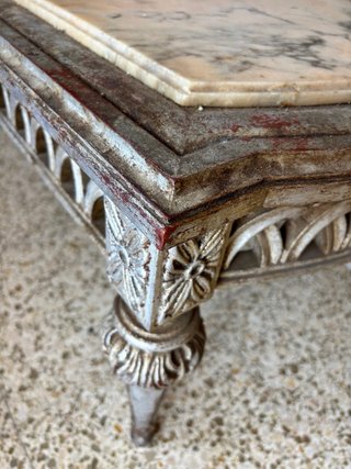 Mesa de centro mármol y madera