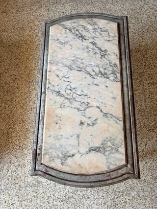 Mesa de centro mármol y madera