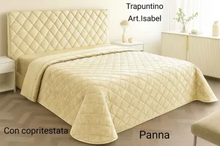 Trapuntino più copritestata  matrimoniale Art. Isa