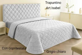 Trapuntino più copritestata  matrimoniale Art. Isa