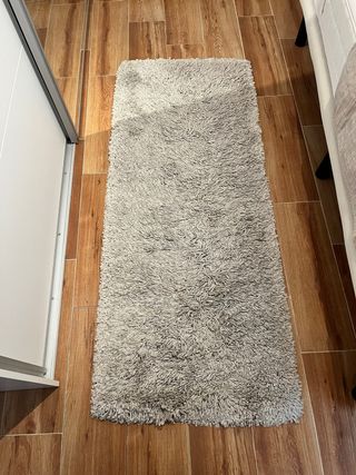 Alfombra Ikea pelo largo beige