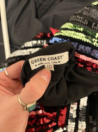 Vestido lentejuelas rayas