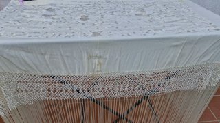 Manton de Manila Beige Bordado