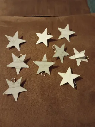 Estrellas decorativas blancas para cortinas