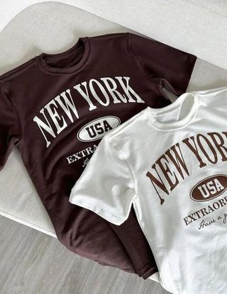 Camiseta oversize New York USA Dama