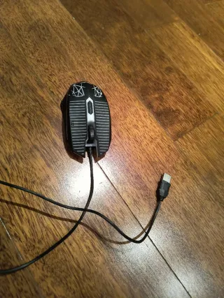 Ratón Gamer Negro con leds