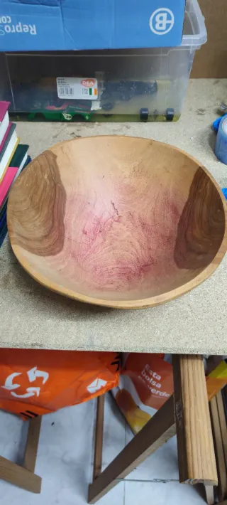 Cuenco artesanal de madera de Sudáfrica