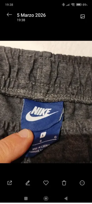 Pantalón chándal Nike gris talla L