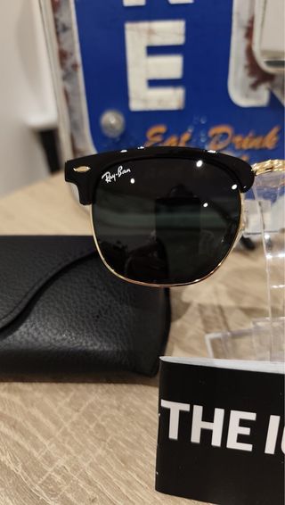 Gafas de Sol Ray-Ban Clubmaster Negro/Dorado