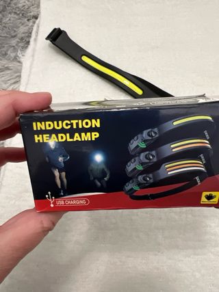 Linterna frontal LED USB con sensor