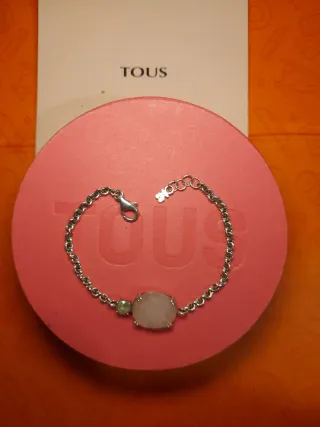 Pulsera Tous Plata Cuarzo Rosa y topacio