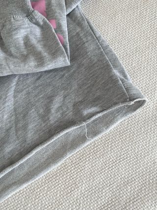 Sudadera Bershka gris y rosa mujer Talla S