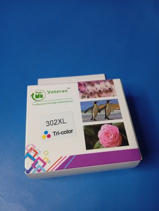 2 Cartuchos Tinta Veteran 302XL Negro y Tricolor