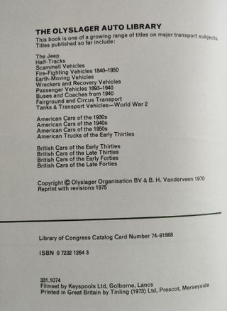 The Jeep Olyslager Auto Library WARNE