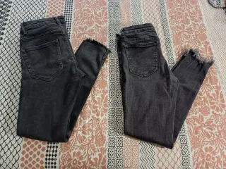 Lote 2 vaqueros grises/negros