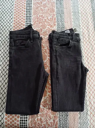 Lote 2 vaqueros grises/negros