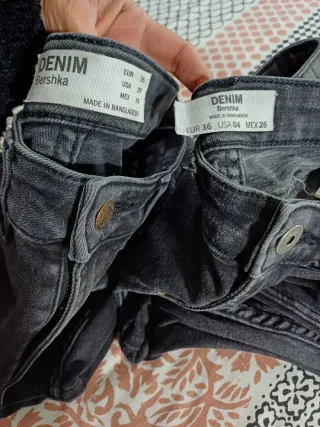 Lote 2 vaqueros grises/negros