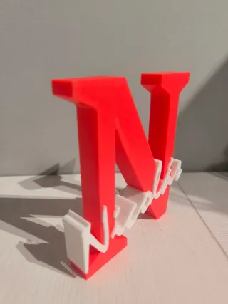 Letra N personalizada Nicolás