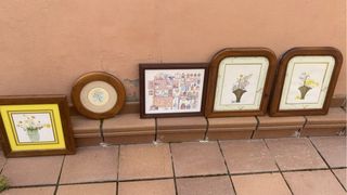 Quince Cuadros Flores Hortensias Decoración