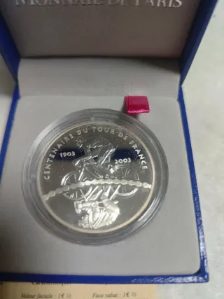 Moneda 1.5€ 2003 Tour de Francia Plata