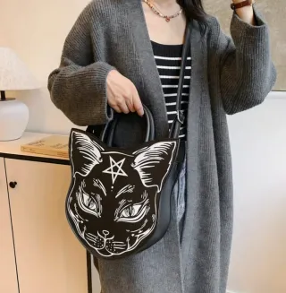 Borsa Gatto Stile Goth/Punk