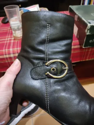 Botines de cuero españoles negros NEGOCIABLE