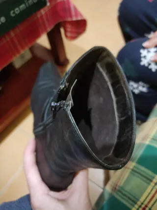 Botines de cuero españoles negros NEGOCIABLE