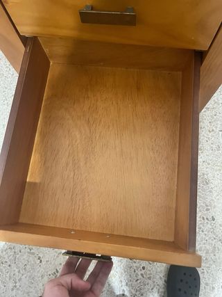 Escritorio de madera maciza color miel