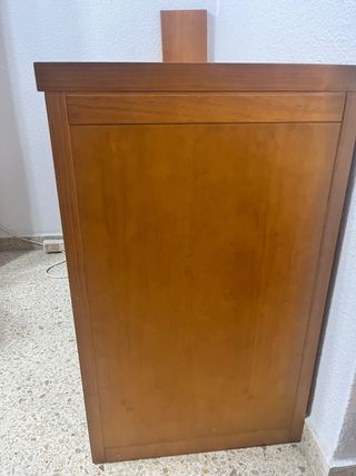 Escritorio de madera maciza color miel