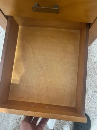 Escritorio de madera maciza color miel