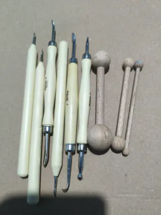 Lote 6 buriles y 3 ahuecadores