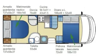 Autocaravana integral Fiat MC Louis
