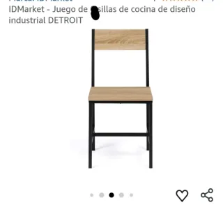 Set di Sedie da Cucina Industriale DETROIT