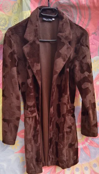 TERRE DE SIENNE ABRIGO DIBUJO ONDAS MARRON T1/S