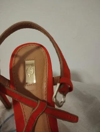 Sandalias Stradivarius Naranja/Rojo