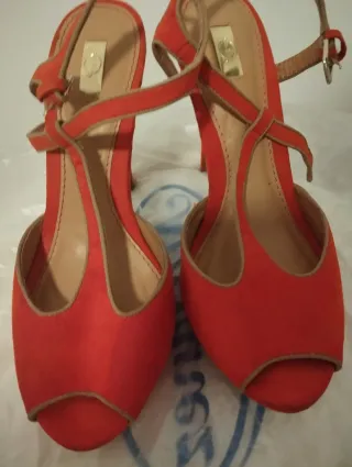 Sandalias Stradivarius Naranja/Rojo