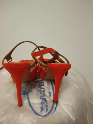 Sandalias Stradivarius Naranja/Rojo