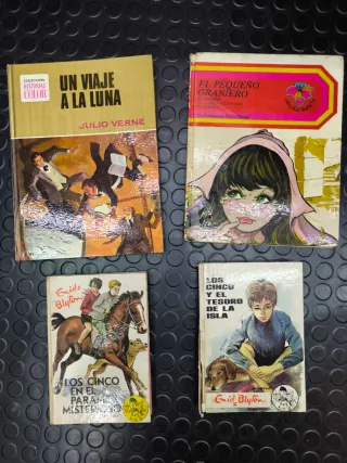 Lote libros, los cinco, julio verne
