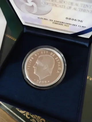 Moneda 10€ España 2022 XX Aniversario del Euro