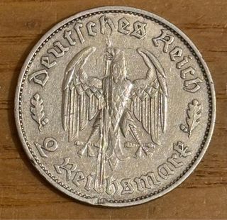Alemania 2 Reichsmark 1934 Plata 0.625