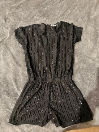 Mono negro lentejuelas fiesta