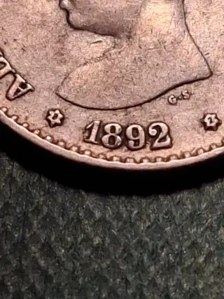 Moneda 50 céntimos Alfonso XIII 1892 Plata