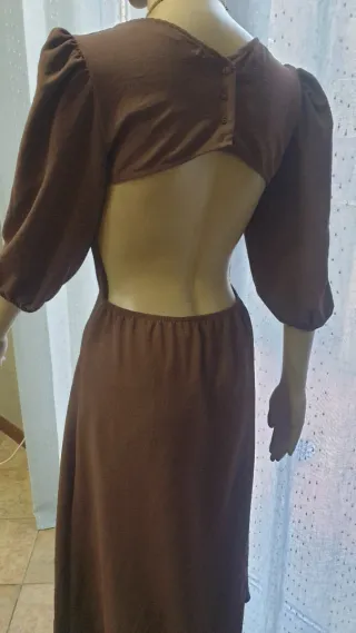 Abito lungo Stradivarius marrone taglia M