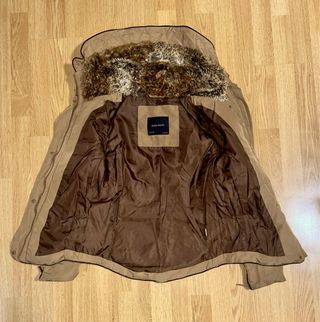 Abrigo Zara Lana Italiana Camel Talla S