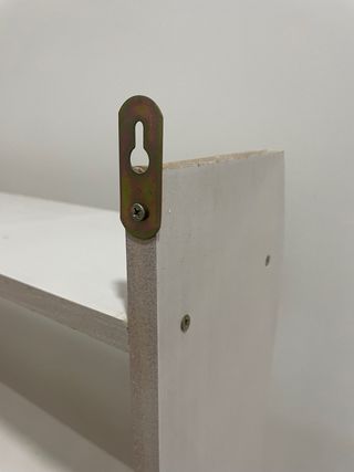 Estante de pared de madera blanco