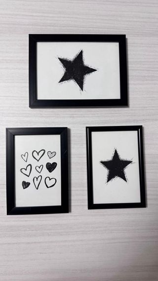 Set 3 Cornici Moderne Nere