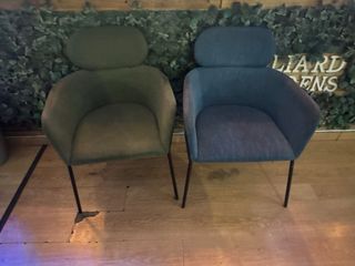 Sillas de terciopelo verde (2 unidades)