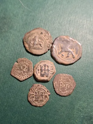 Lote monedas antiguas medievales