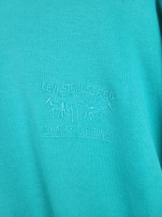 Sudadera Vintage Levi's 90s Verde Menta Talla L